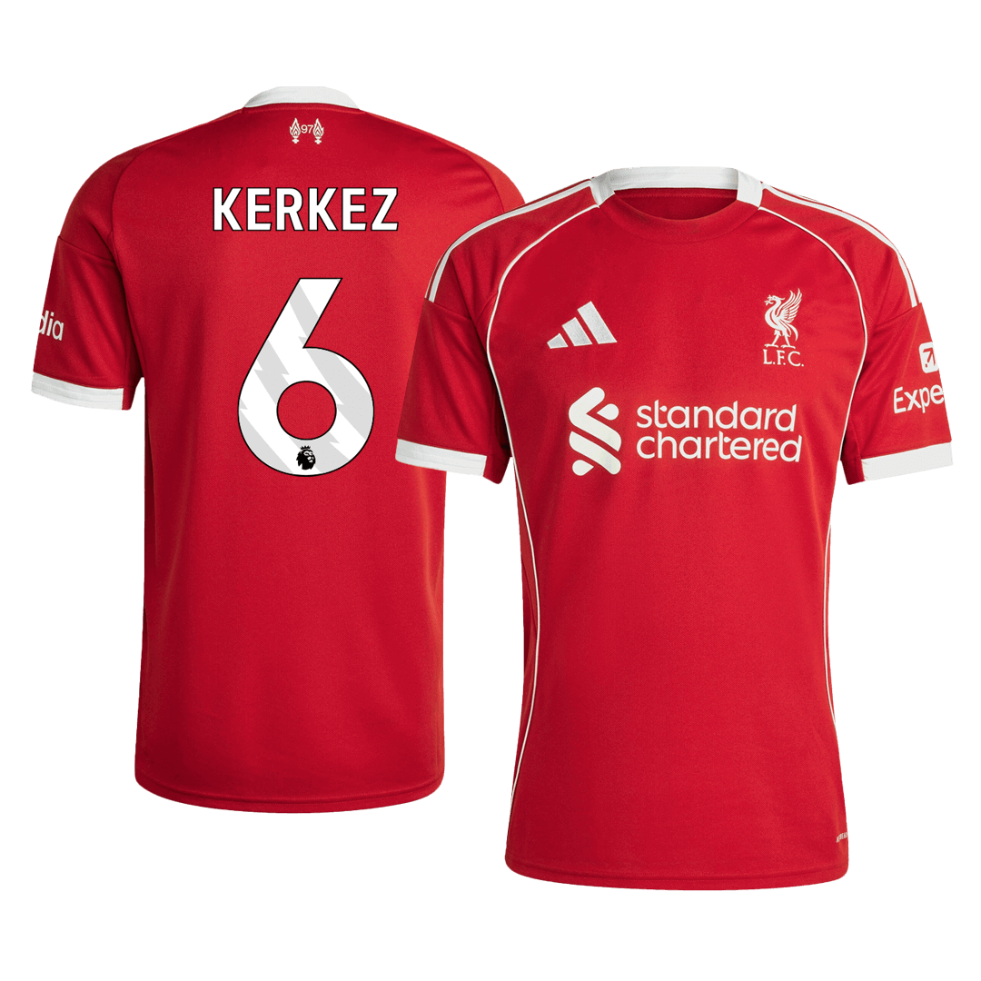KERKEZ #6 Men's Liverpool 2025/26 Home Soccer Jersey