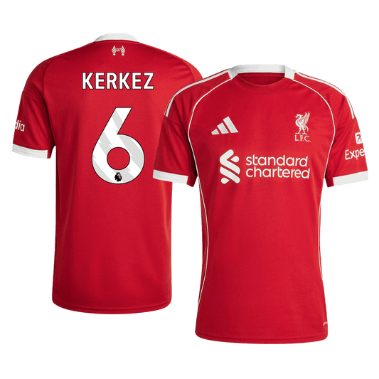 KERKEZ #6 Men's Liverpool 2025/26 Home Soccer Jersey