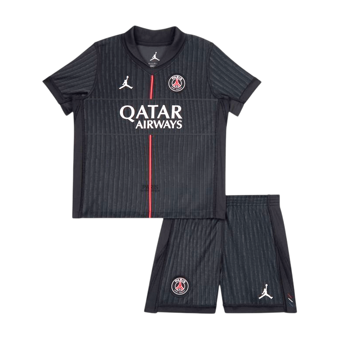 Kid's PSG 2025/26 Fourth Away Soccer Jersey Kit