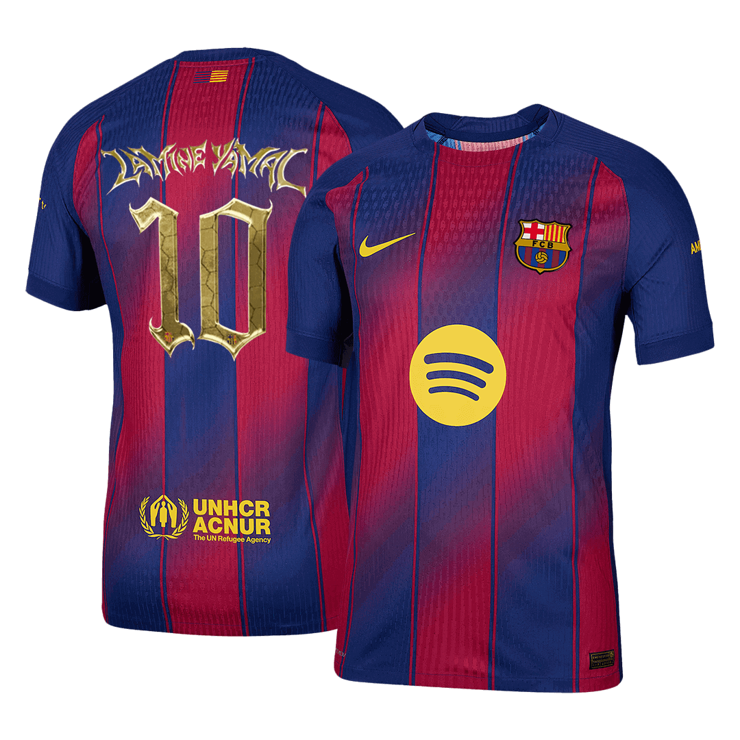 LAMINE YAMAL #10 Men's Barcelona 2025/26 Player Version Home Soccer Jersey - Slim Fit