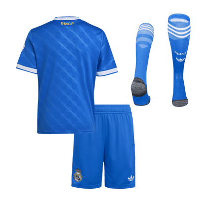 Kid's Real Madrid 2025/26 Third Away Soccer Jersey Full Kit