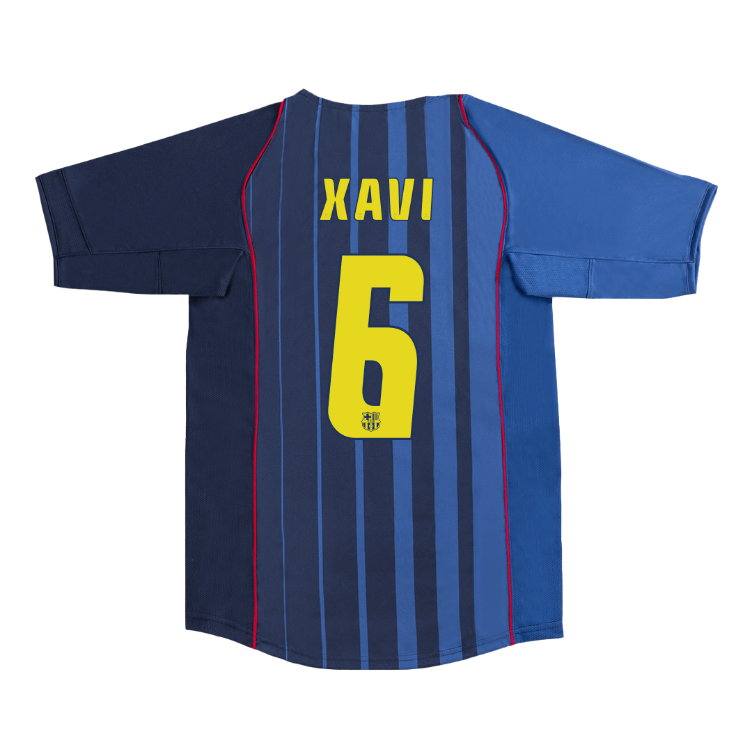 Retro XAVI #6 Men's Barcelona 2004/05 Away Soccer Jersey