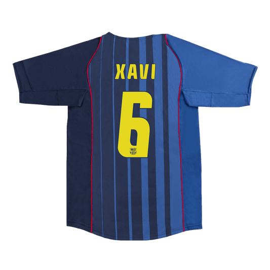 Retro XAVI #6 Men's Barcelona 2004/05 Away Soccer Jersey