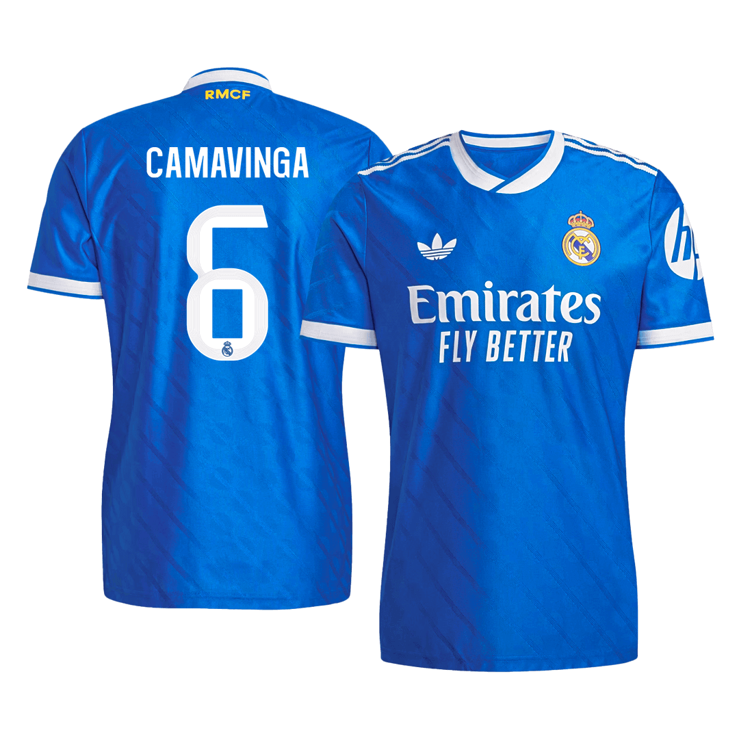 CAMAVINGA #6 Men's Real Madrid 2025/26 Player Version Third Away Soccer Jersey - Slim Fit