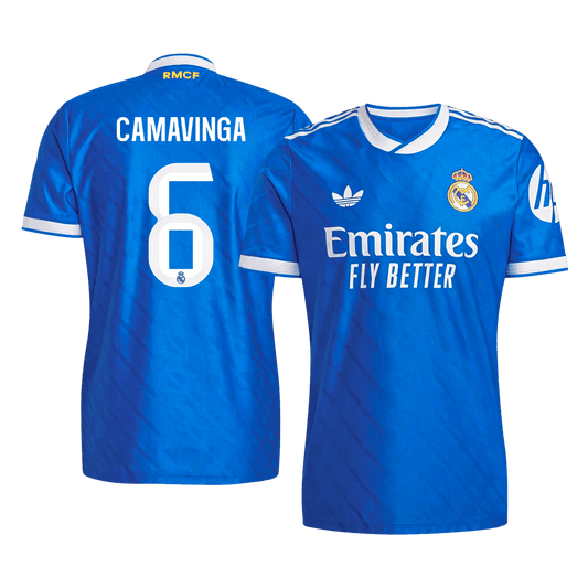 CAMAVINGA #6 Men's Real Madrid 2025/26 Player Version Third Away Soccer Jersey - Slim Fit