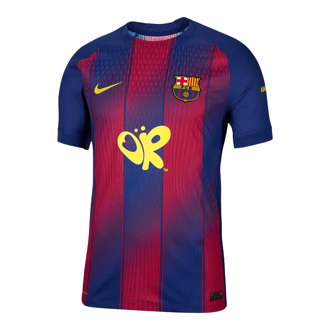 Men's Barcelona 2025/26 Player Version Home Soccer Jersey - Slim Fit