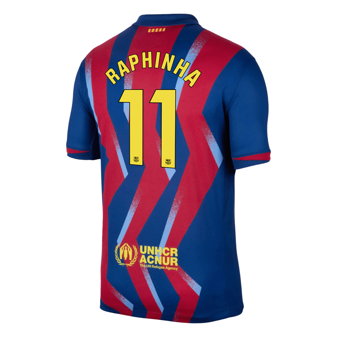 RAPHINHA #11 Men's Barcelona 2025/26 Fourth Away Soccer Jersey
