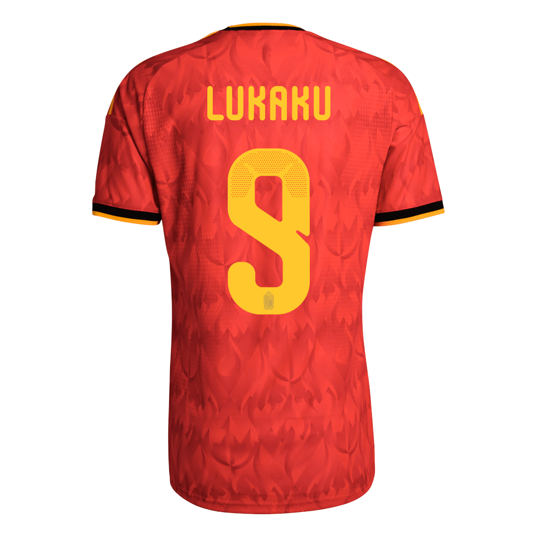 LUKAKU #9 Men's Belgium World Cup 2026 Player Version Home Soccer Jersey - Slim Fit
