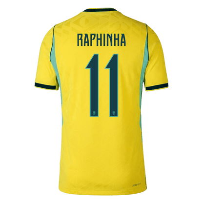 RAPHINHA #11 Men's Brazil World Cup 2026 Player Version Home Soccer Jersey - Slim Fit
