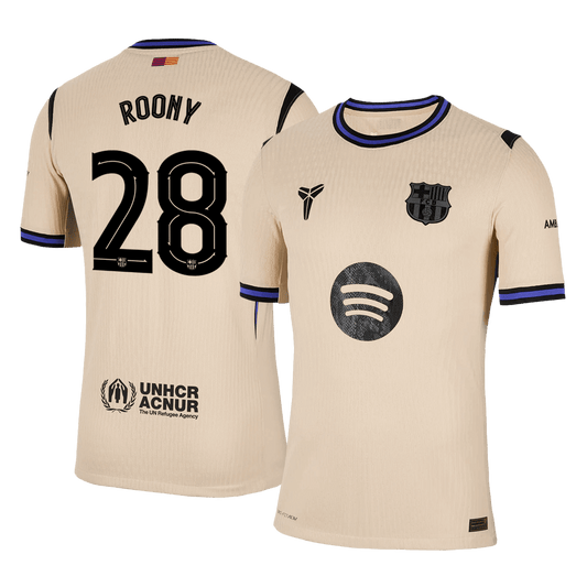 ROONY #28 Men's Barcelona UCL 2025/26 Player Version Away Soccer Jersey - Slim Fit