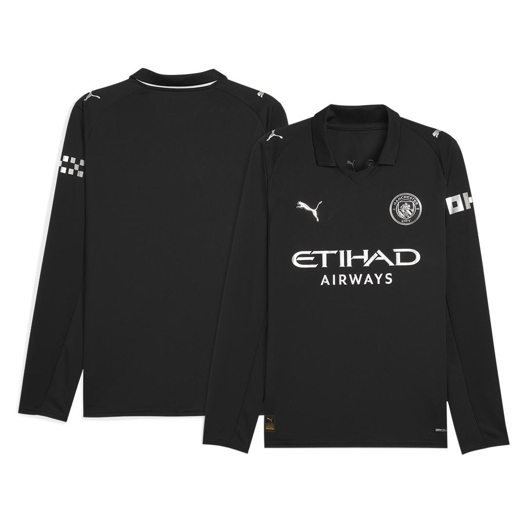 Men's Manchester City 2025/26 Away Long Sleeve Soccer Jersey