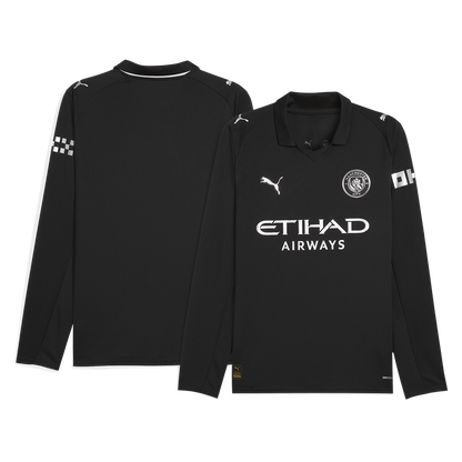 Men's Manchester City 2025/26 Away Long Sleeve Soccer Jersey
