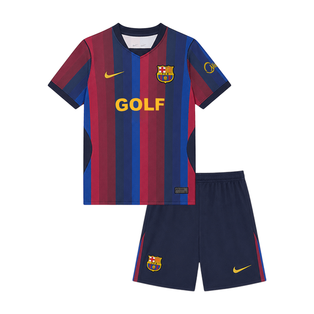 Kid's Barcelona x Spotify x Golf Wang 2026/27 Home Soccer Jersey Kit