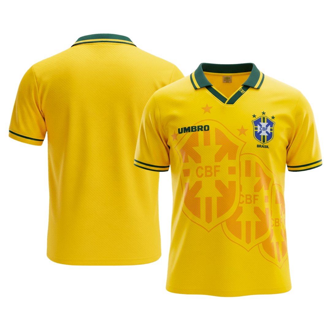 Retro Men's Brazil 1994 Home Soccer Jersey