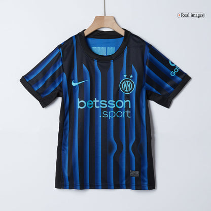 Kid's Inter Milan 2025/26 Home Soccer Jersey Full Kit