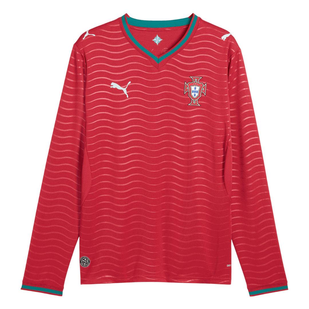 Men's Portugal World Cup 2026 Home Long Sleeve Soccer Jersey