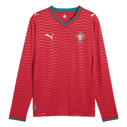 Men's Portugal World Cup 2026 Home Long Sleeve Soccer Jersey