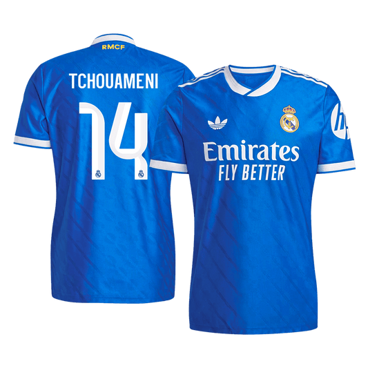 TCHOUAMENI #14 Men's Real Madrid 2025/26 Player Version Third Away Soccer Jersey - Slim Fit