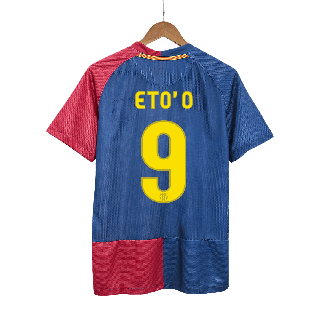 Retro ETO'O #9 Men's Barcelona UCL UCL Final 2008/09 Home Soccer Jersey