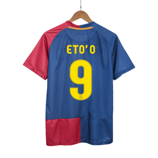 Retro ETO'O #9 Men's Barcelona UCL UCL Final 2008/09 Home Soccer Jersey