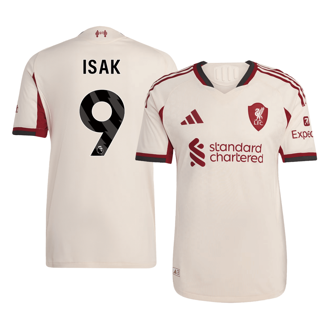 ISAK ##9 Men's Liverpool 2025/26 Player Version Away Soccer Jersey - Slim Fit