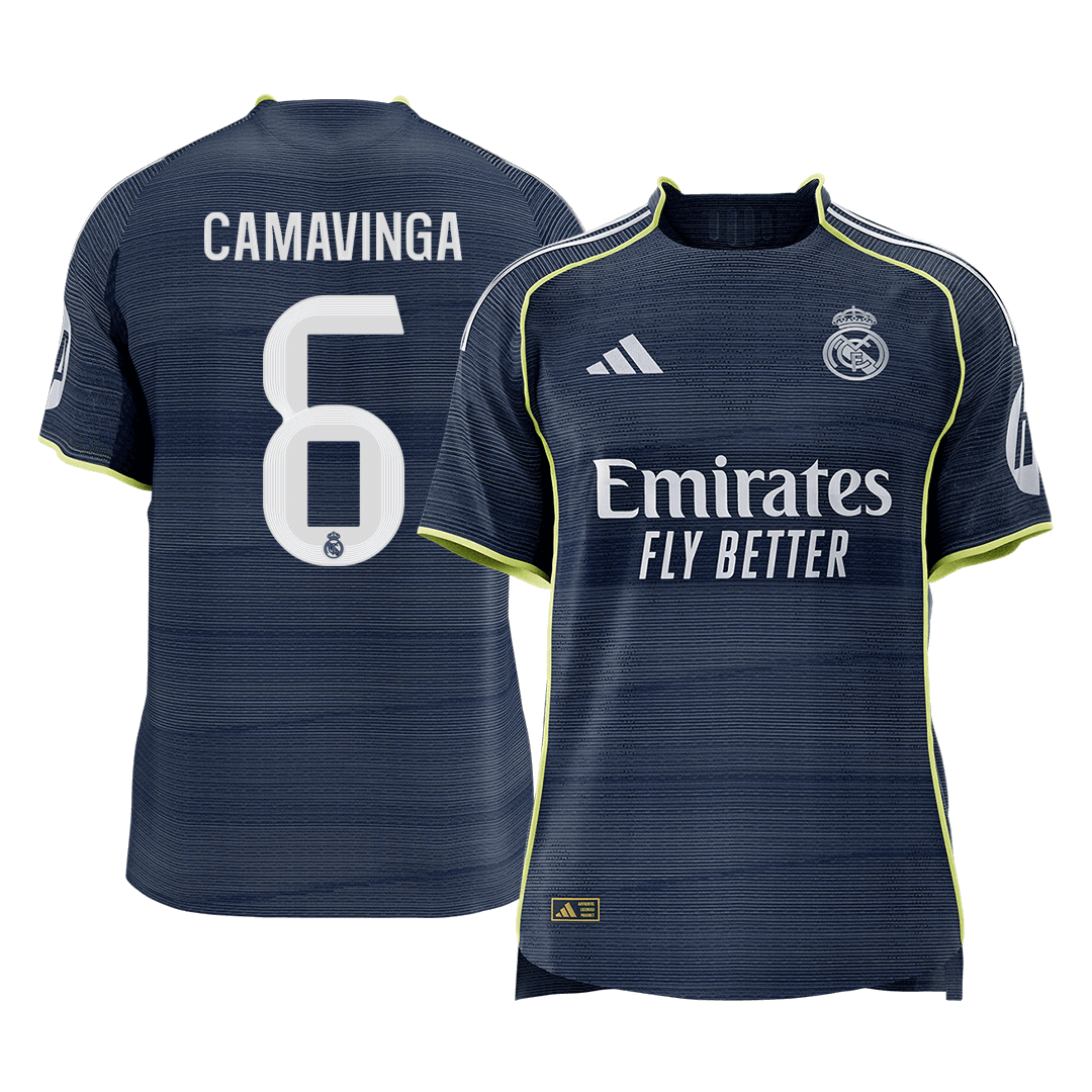 CAMAVINGA #6 Men's Real Madrid 2025/26 Player Version Away Soccer Jersey - Slim Fit [PREMIUM]