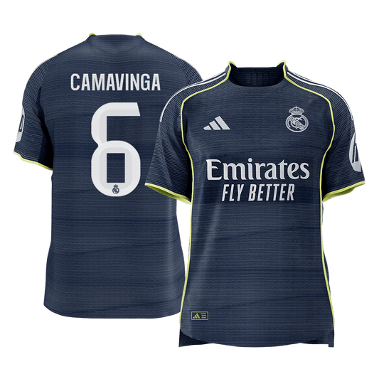 CAMAVINGA #6 Men's Real Madrid 2025/26 Player Version Away Soccer Jersey - Slim Fit [PREMIUM]