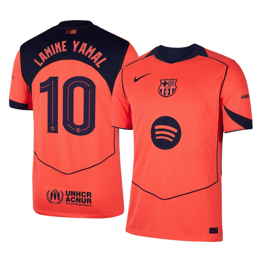 LAMINE YAMAL #10 Men's Barcelona UCL 2025/26 Third Away Soccer Jersey