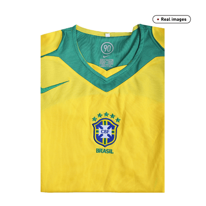 Retro Men's Brazil 2004 Home Soccer Jersey
