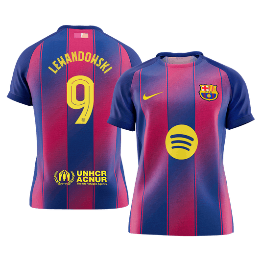 LEWANDOWSKI #9 Men's Barcelona UCL 2025/26 Home Soccer Jersey [PREMIUM]