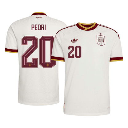 PEDRI #20 Men's Spain World Cup 2026 Player Version Away Soccer Jersey - Slim Fit