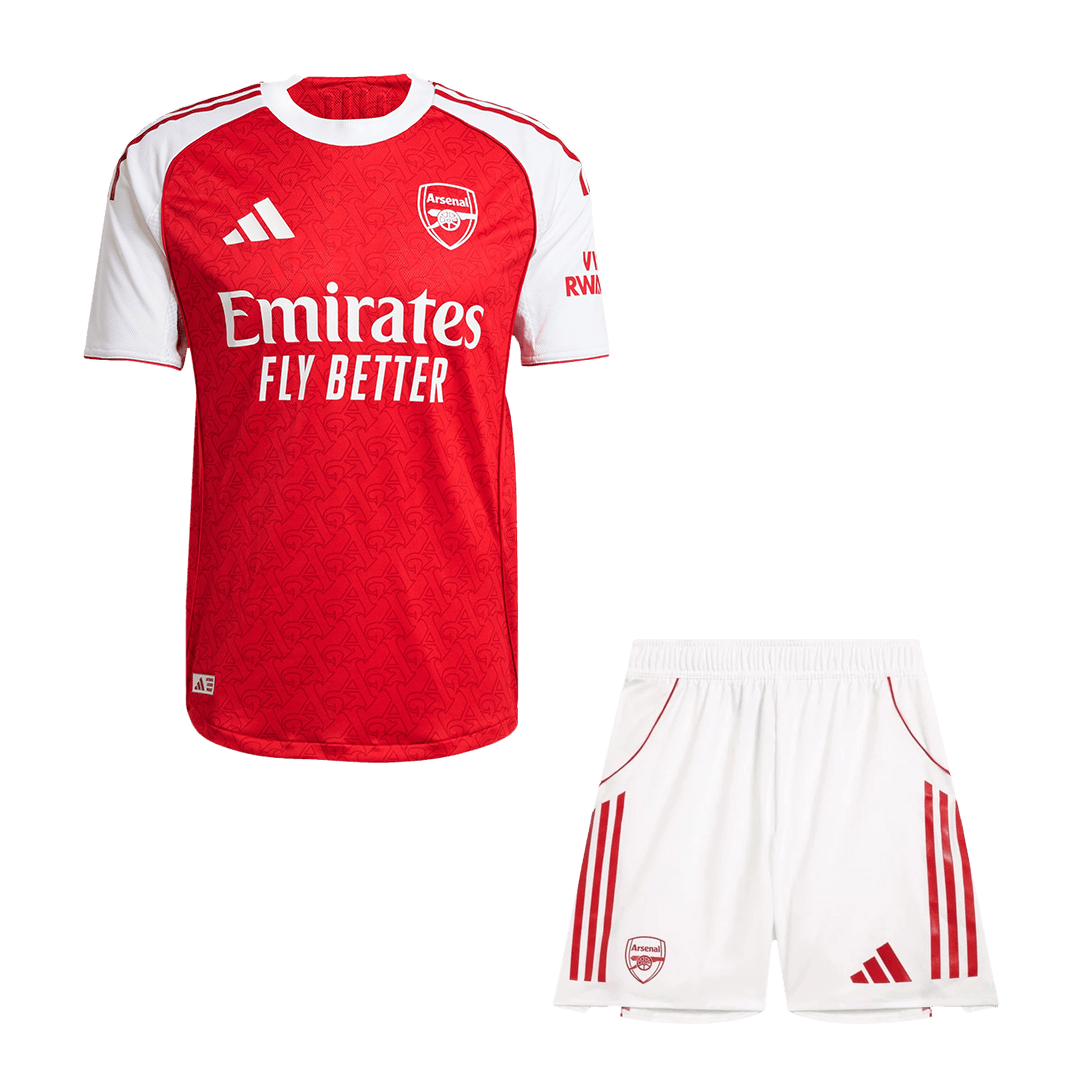 Men's Arsenal 2025/26 Player Version Home Soccer Jersey Kit - Slim Fit