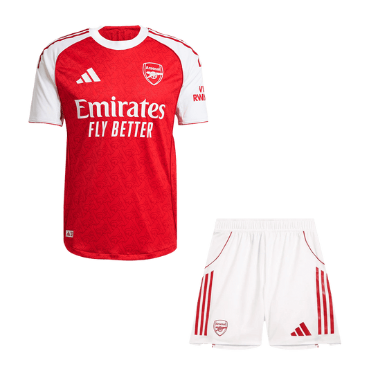 Men's Arsenal 2025/26 Player Version Home Soccer Jersey Kit - Slim Fit