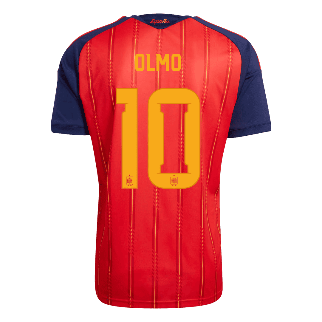 OLMO #10 Men's Spain World Cup 2026 Champion Edition Home Soccer Jersey