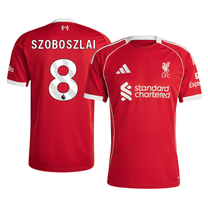 SZOBOSZLAI #8 Men's Liverpool 2025/26 Home Soccer Jersey