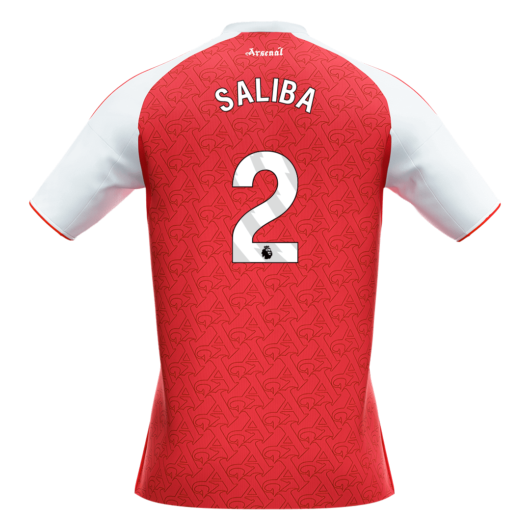 SALIBA #2 Men's Arsenal 2025/26 Home Soccer Jersey [PREMIUM]