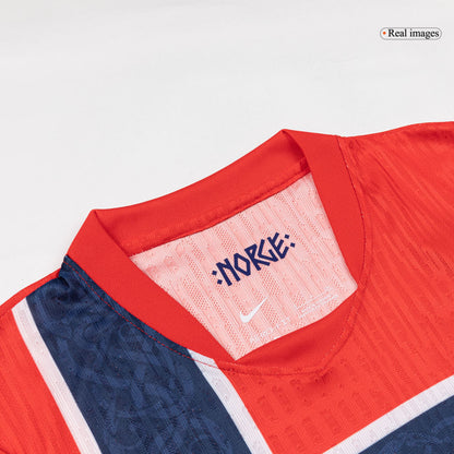 Men's Norway World Cup 2026 Player Version Home Soccer Jersey - Slim Fit