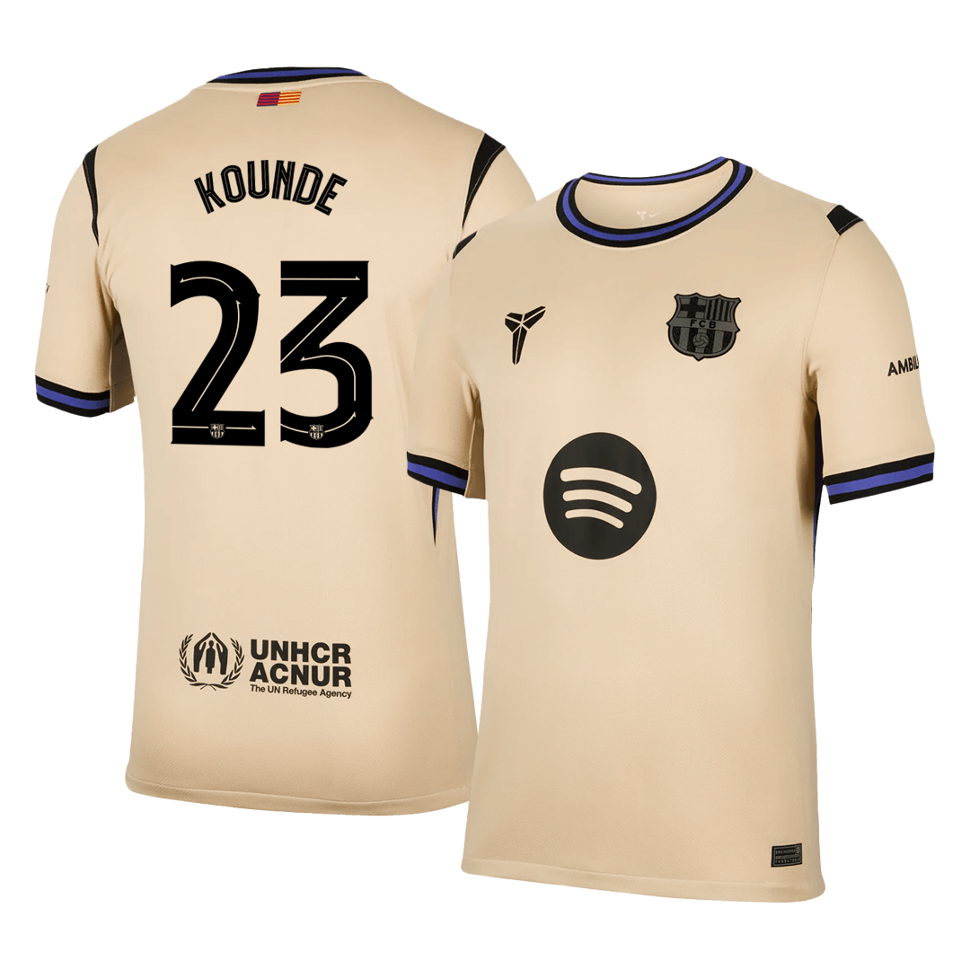 KOUNDE #23 Men's Barcelona UCL 2025/26 Away Soccer Jersey