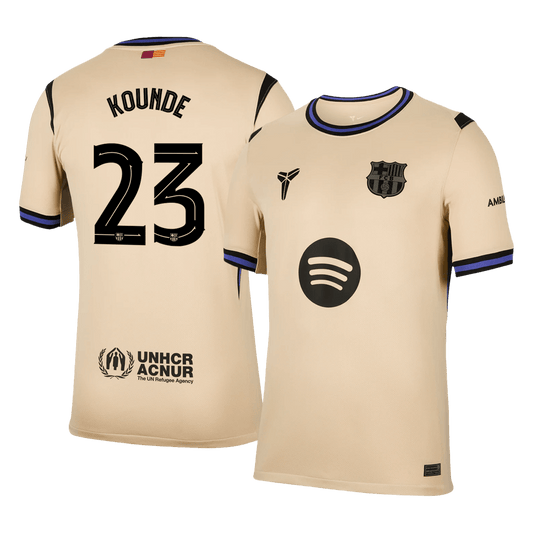 KOUNDE #23 Men's Barcelona UCL 2025/26 Away Soccer Jersey