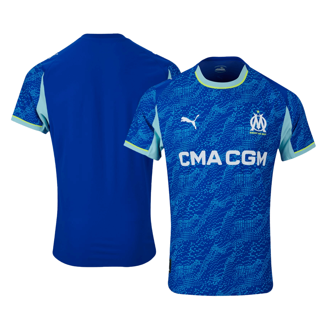 Men's Marseille 2025/26 Player Version Third Away Soccer Jersey - Slim Fit