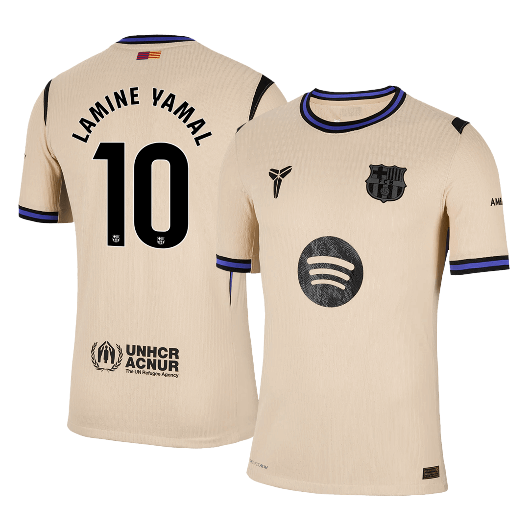 LAMINE YAMAL #10 Men's Barcelona 2025/26 Player Version Away Soccer Jersey - Slim Fit