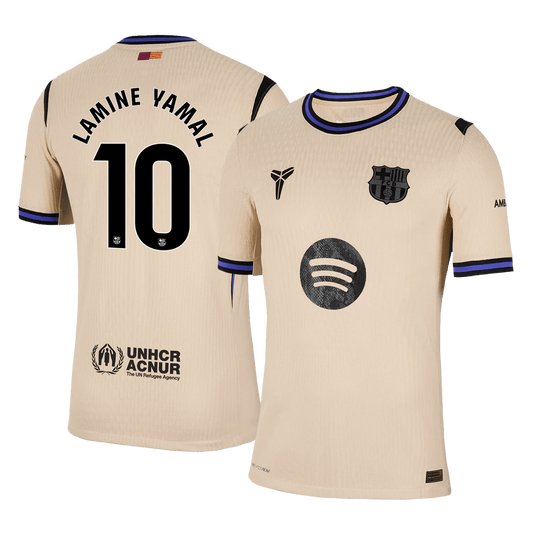 LAMINE YAMAL #10 Men's Barcelona 2025/26 Player Version Away Soccer Jersey - Slim Fit