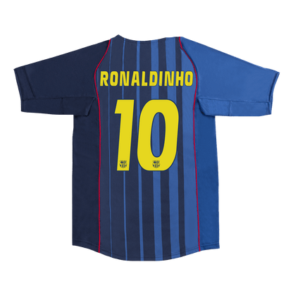 Retro RONALDINHO #10 Men's Barcelona 2004/05 Away Soccer Jersey