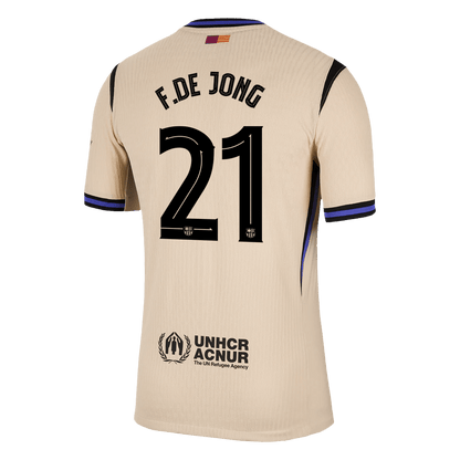 F.DE JONG #21 Men's Barcelona UCL 2025/26 Player Version Away Soccer Jersey - Slim Fit