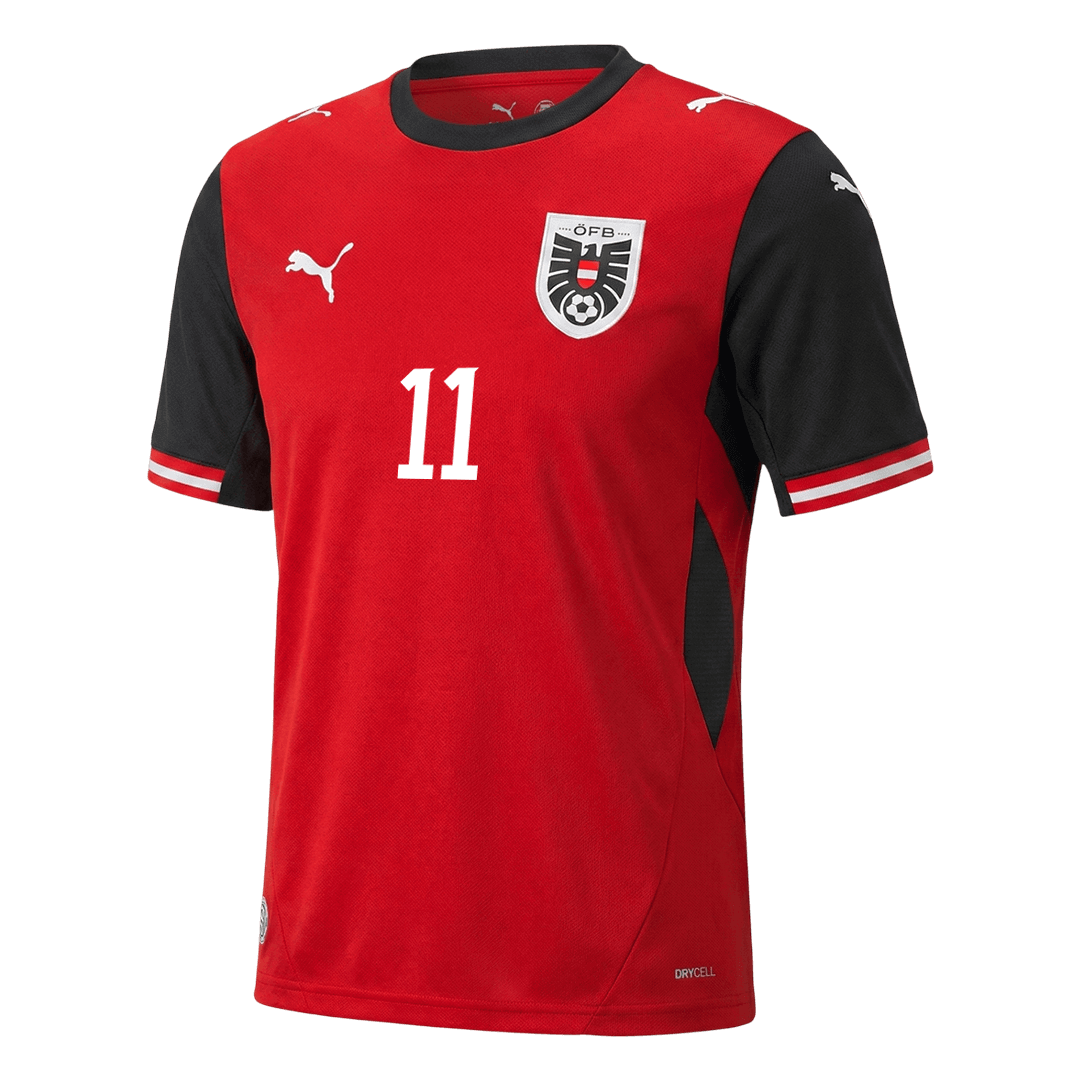 GREGORITSCH #11 Men's Austria World Cup 2026 Home Soccer Jersey
